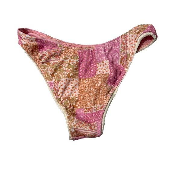 Elysiian Nantucket Bikini NWT Top (Sz L) and NWOT Bottom (Sz S) - Pink Paisley - Picture 12 of 16